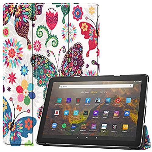 Gosento For Fire HD 10 Plus/HD 10 2021 P[X JOܔ^X^hP[X PUU[ Fire HD 10 Plus Jo[ (C-05 Color05