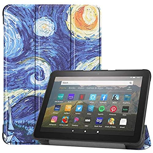 Shron Fire HD 8 2020/Fire HD 8 plus ケース 三つ折りスタンドカバー 超薄型 超軽量 マグネット オートスリープケース PU レザーカバー HD 8 2020-6