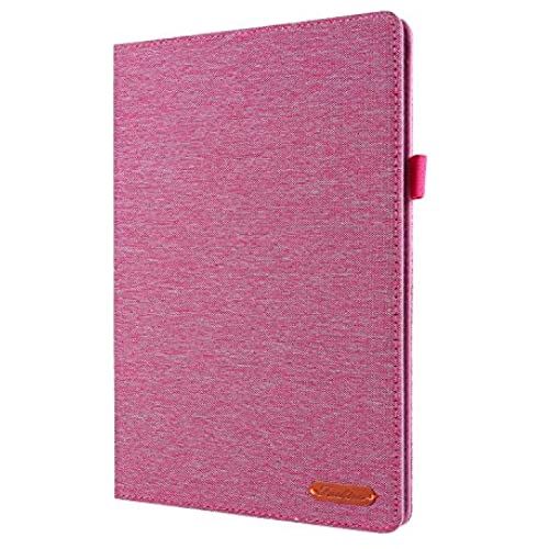 Beststartjp NEC LAVIE Tab E TE510/JAW PC-TE510JAW ケース カバー 2019新型 スタンド機能付き カード収納 全面保護 衝撃吸収 保護フィルム付き (ローズ)のサムネイル