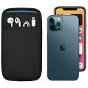 (ポケット付) iPhone 12 Pro MAX (6.7インチ) XS Max/11 Pro Max (6.5インチ) 6/6s/7/8 Plus (5.5インチ) 用 JustFit. スリーブケース (ブラック/ブルー) 専用設計だからジャストフィット 周辺機器が収納出来るポケット付 IP6PJFSCPBB ブラック＆ブルー