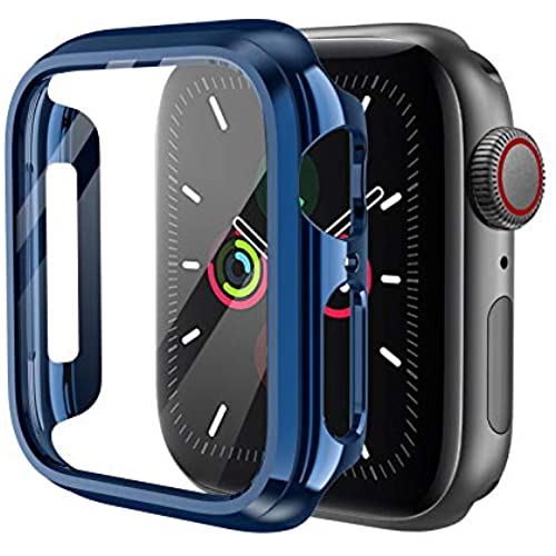 KIMOKU コンパチブル Apple Watch ケース series 6/SE/series 5/series 4 PC 保護カバー アップルウォッチ 40mm 対応 ブルー