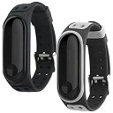 T-BLUER Compatible with Xiaomi Mi Band 5/Mi Band 6 Band,Xiaomi Miband 5/6̃VRJtȌpXgbvANXvtBbglXoh ... 2PCS01