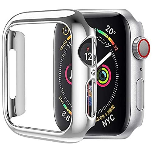 HOCO for Apple Watch Series 5/4 ケース アップルウォッチ カバー 40mm メッキ PC素材 軽量超簿 耐衝撃性 シルバー PC-40mm