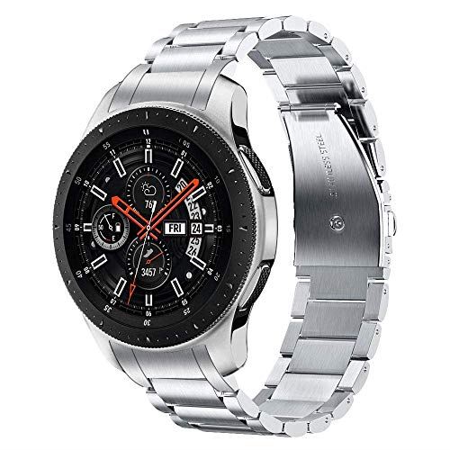 V-MORO Compatible with Galaxy Watch 46mm バンド/Samsung Gear S3 Classic/Frontier 時計バンド 銀 22 mm ... シルバー