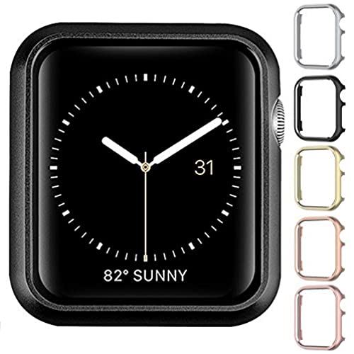 Miimall Apple Watch金属製バンパー ケース 超軽量型 耐衝撃性 装着簡単 シンプル メタリック材質 アップルウォッチSeries6 SE 5 4カバー(ブラック 40mm) Miimall Apple Watch金属製バンパー ケース 超軽量型 耐衝撃性 装着簡単 シンプル メタリック材質 アップルウォッチSeries6 SE 5 4カバー(ブラック 40mm)