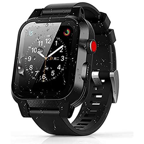 Apple Watch 42mm ケース バンド 一体 落下衝撃 吸収 シリコンバンド 柔らかい スポーツに向け 交換バンド 装着簡単 Apple Watch Series 3/2/1対応(ブラック 42mm) Apple Watch 42mm ケース バンド 一体 落下衝撃 吸収 シリコンバンド 柔らかい スポーツに向け 交換バンド 装着簡単 Apple Watch Series 3/2/1対応(ブラック 42mm)