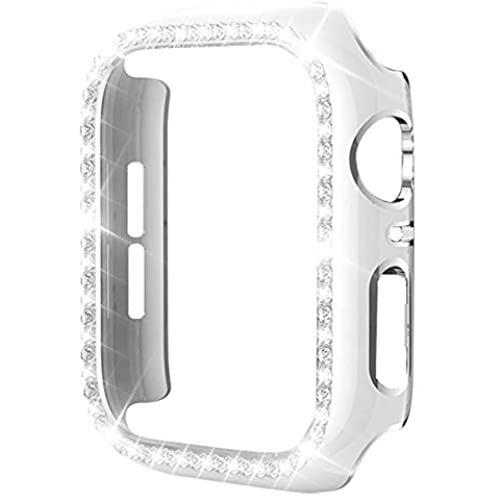 Miimall 対応Apple Watch1/2/3 保護ケース アップルウォッチ 42mm 専用カバー 傷防止 ラインストーン お洒落 キラキラ 超簿軽量 装着簡単 PC材質 Apple Watch 3 保護バンパー(42mm/縁:シルバーxホワイト) Miimall 対応Apple Watch1/2/3 保護ケース アップルウォッチ 42mm 専用カバー 傷防止 ラインストーン お洒落 キラキラ 超簿軽量 装着簡単 PC材質 Apple Watch 3 保護バンパー(42mm/縁:シルバーxホワイト)