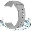 20mm 22mm時計バンド 簡単に取り付け取り外しの防水柔らかいシリコンスポーツ交換バンドスマートウォッチ交換用バンド 交換ベルト スポーツバンド高級シリコンバンド 専用スポーツバンド 通気 汚れ防止 水洗い可 ... gray