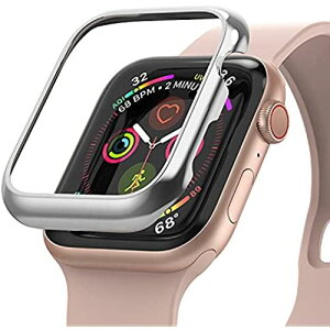 【Ringke】Apple Watch Series 6 / 5 / 4 / SE 44mm ケース ステンレス製 バンパー カスタム 保護 フレーム 簡単取り付け メタリック 超薄型 カバー 変色防止 アップルウォッチ ... [6 / 5 / 4 / SE - 44mm] [44mm] - 101 シルバー