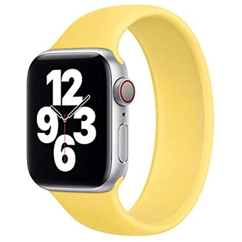 YakTei Apple Watch ソロループバンド series 6/5/4/3/2/1/SE対応 38mm 40mm 42mm 44mm (42/44mm L, イエロー) YakTei Apple Watch ソロループバンド series 6/5/4/3/2/1/SE対応 38mm 40mm 42mm 44mm (42/44mm L, イエロー)