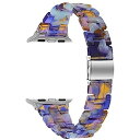 Miimall コンパチブル Apple Watch 樹脂 バンド 細いタイプApple watch series 6/5/4/3/2/1/SE ベルト 耐衝撃 樹脂製 簡単調節 簡単取付 オシャレ 軽量 アップルウォッチに対応 38mm 40mm 交換バンド(38mm 40mm|淡青色)(2)