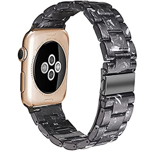 Miimall 対応Apple Watch 1/2/3/4/5/6/SE 樹脂バンド Apple Watch 3 40mm 交換バンド バンド 樹脂材質 ステンレス 調節可能 アップルウォッチ 3 38mm スマート ウォッチ 交換バンド ベルト(ブラック|38mm 40mm) Miimall 対応Apple Watch 1/2/3/4/5/6/SE 樹脂バンド Apple Watch 3 40mm 交換バンド バンド 樹脂材質 ステンレス 調節可能 アップルウォッチ 3 38mm スマート ウォッチ 交換バンド ベルト(ブラック|38mm 40mm)