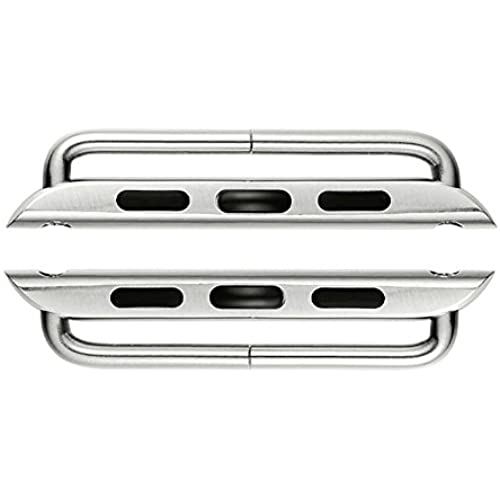 Apple Watch バンド アダプター Sakula アップルウォッチ用 交換金具 Apple Watch Seraies 6 SE 5 40mm Seraies 38 対応 連結器 シルバー 38mm