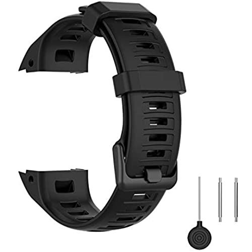 GARMIN(ガーミン) Instinct Tactical/Instinct Tide/Instinct用 バンド 交換バンド ベルト 交換キット腕時計バンド 高級シリコーン製 Sooyeeh 柔らかい 超薄 超軽量 装着簡単 スポーツ 耐衝撃 防汗 10色可選 男女兼用(ブラック)