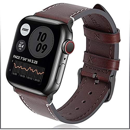 Fullmosa Wax アップルウォッチ バンド レザー apple watch ベルト iwatch バンド 革 appleウォッチ 皮ベルト38mm 40mm 42mm 44mm 腕 時計バンド 本革 アップルうぉっち ... コーヒー + スモーキーグレー Fullmosa Wax アップルウォッチ バンド レザー apple watch ベルト iwatch バンド 革 appleウォッチ 皮ベルト38mm 40mm 42mm 44mm 腕 時計バンド 本革 アップルうぉっち ... コーヒー + スモーキーグレー