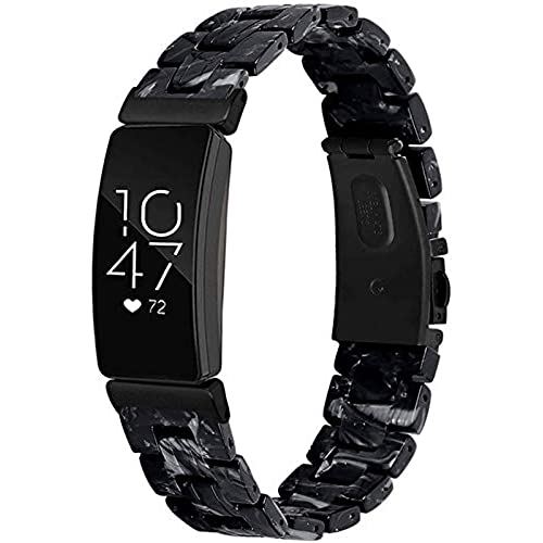 Miimall 対応Fitbit Inspire 2 樹脂バンド 交換ベルト フィットビット Inspire2 交換ベルト バンド 樹脂材質 ステンレス 調節可能(フラ..