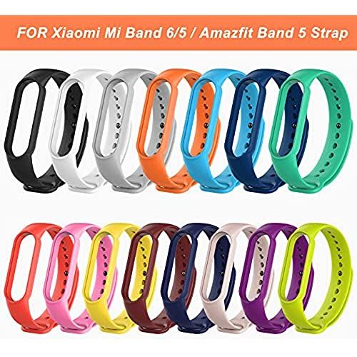 T.M.BストアのBDIG コンパチブル Xiaomi Mi band 5 ベルト Mi Band 6 バンドベルト替えベルト通気設計 ブレスレット柔らかい交換用 シリコン製 カラフル シャオミ スマートバンド｜アングル2