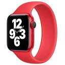 YakTei Apple Watch ソロループバンド series 6/5/4/3/2/1/SE対応 38mm 40mm 42mm 44mm (38/40mm S, レッド)(2)