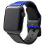 GRAMAS Apple Watch Х ͥ󥫥顼 ܳ ꥢ쥶 ѥ֥ ӥͥ åץ륦åХ apple watch series6/SE/5/4/3/2/1 ... Neon Blue/Black