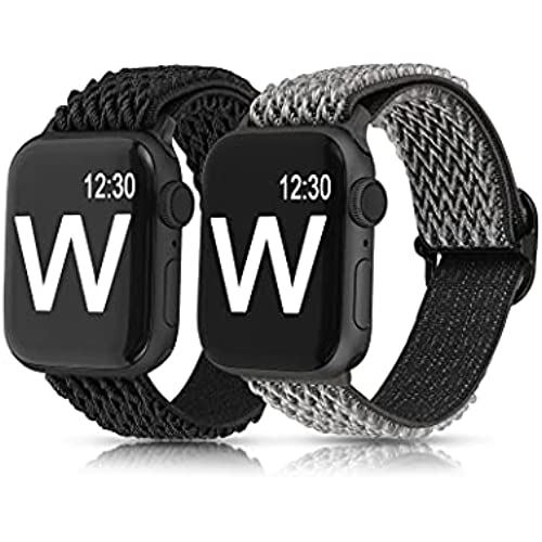 【2個付き】 Wearlizer Apple Watch バンド アップルウォッチ バンド38mm 40mm Apple Watch SE/6/5/4/3/2/1に対応 スタイル Apple Watch6 ナイロン製弾性バンド ... 38mm/40mm ブラック+グレー 【2個付き】 Wearlizer Apple Watch バンド アップルウォッチ バンド38mm 40mm Apple Watch SE/6/5/4/3/2/1に対応 スタイル Apple Watch6 ナイロン製弾性バンド ... 38mm/40mm ブラック+グレー