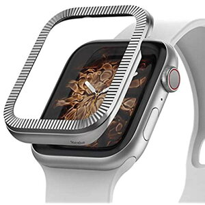 【Ringke】Apple Watch Series 6 / 5 / 4 / SE 44mm ケース ステンレス製 バンパー カスタム 保護 フレーム 簡単取り付け メタリック 超薄型 カバー 変色防止 アップルウォッチ ... [6 / 5 / 4 / SE - 44mm] [44mm] - 42 オメガシルバー