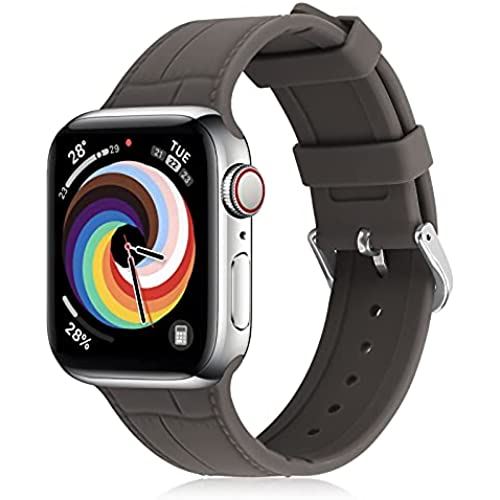 FRESHCLOUD コンパチブルapple watch バンド スポーツバンド 交換ベルト シリコン素材 柄入り 防汗 apple watch series 6 5 4 3 2 1 SE 対応 38mm 40mm 42mm 44mm アップルウォッチ バンド iwatch バンド ビジネススタイル 38mm/40mm グレー FRESHCLOUD コンパチブルapple watch バンド スポーツバンド 交換ベルト シリコン素材 柄入り 防汗 apple watch series 6 5 4 3 2 1 SE 対応 38mm 40mm 42mm 44mm アップルウォッチ バンド iwatch バンド ビジネススタイル 38mm/40mm グレー
