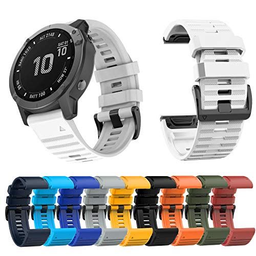 FIVOF 26MM 22MM バンド for ガーミン 交換用シリコン製 ベルト対応ガーミンGarmin Approach S60 S62 MARQ Forerunner 935/945 Instinct ... 白 FIVOF 26MM 22MM バンド for ガーミン 交換用シリコン製 ベルト対応ガーミンGarmin Approach S60 S62 MARQ Forerunner 935/945 Instinct ... 白