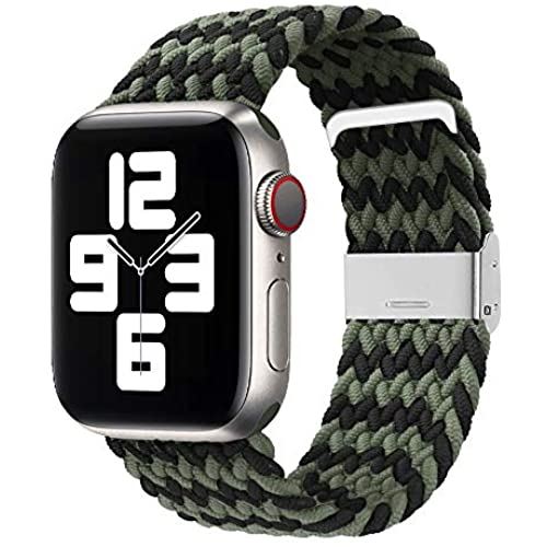 apple watch バンド iwatch バンド ブレイデッドソロループ 編組バンド 長さ簡単調節 工具不要 apple watch 6/5/4/3/2/1/SEに対応 アップルウォッチ バンド 38mm/40mm グリーン+ブラック apple watch バンド iwatch バンド ブレイデッドソロループ 編組バンド 長さ簡単調節 工具不要 apple watch 6/5/4/3/2/1/SEに対応 アップルウォッチ バンド 38mm/40mm グリーン+ブラック