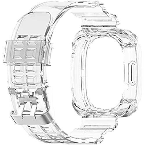 Fitbit Sense / Versa3用 バンド フィットビット Sense/Versa 3用 交換用ベルト 一体型ケースとバンド Sooyeeh ストラップ シリコン製 柔らかい スポーツ 耐衝撃 防汗 調整可能 半透明 6色可選 (透明) Fitbit Sense / Versa3用 バンド フィットビット Sense/Versa 3用 交換用ベルト 一体型ケースとバンド Sooyeeh ストラップ シリコン製 柔らかい スポーツ 耐衝撃 防汗 調整可能 半透明 6色可選 (透明)