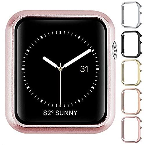 Miimall Apple Watch金属製バンパー ケース 超軽量型 耐衝撃性 装着簡単 シンプル メタリック材質 アップルウォッチSeries6 SE 5 4カバー(ローズピンク 44mm) Miimall Apple Watch金属製バンパー ケース 超軽量型 耐衝撃性 装着簡単 シンプル メタリック材質 アップルウォッチSeries6 SE 5 4カバー(ローズピンク 44mm)
