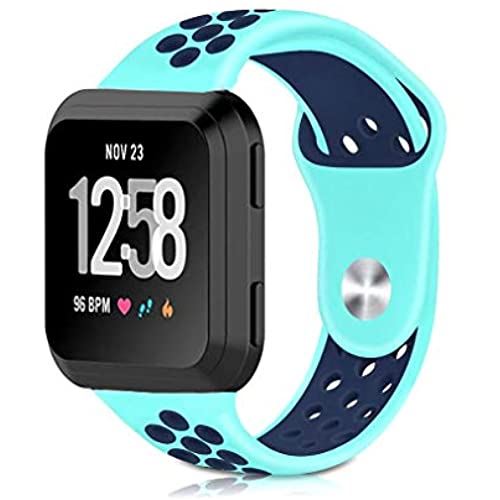 対応Fitbit Versa バンドシリコーン製Fitbit Versa 2/Lite/SE バンド/ベルト 交換用バンドスポーツ 柔らかいシリコンバンド超薄 簡単装着 多色選択 交換ベルド (グリーンブルー) 対応Fitbit Versa バンドシリコーン製Fitbit Versa 2/Lite/SE バンド/ベルト 交換用バンドスポーツ 柔らかいシリコンバンド超薄 簡単装着 多色選択 交換ベルド (グリーンブルー)