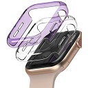 [2]yRingkezApple Watch Series 6 / 5 / 4 / SE 40mm P[X ی ^ Jo[ AbvEHb` P[X Slim (Clear & Purple NAp[v) [6 / 5 / 4 / SE 40mm] [40mm] - NAp[v