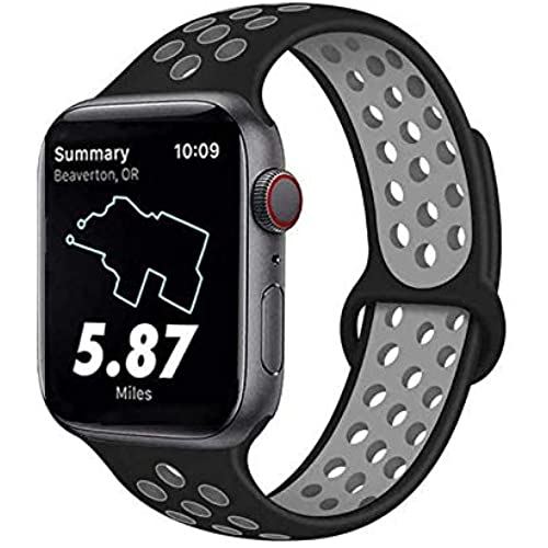 コンパチ Apple watch バンド シリコン製 Apple Watch Series 6/5/4/3/2/1に対応バンド スポーツベルト アップルウォッチバンドシリコン42mm/44mm iWatch バンド通気性(42mm/44mm, 濃い灰色) コンパチ Apple watch バンド シリコン製 Apple Watch Series 6/5/4/3/2/1に対応バンド スポーツベルト アップルウォッチバンドシリコン42mm/44mm iWatch バンド通気性(42mm/44mm, 濃い灰色)