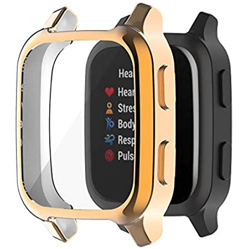 2個 GARMIN(ガーミン) Venu Sq/Venu Sq Music用 ケース メッキTPU製 スクリーンカバー ソフト 全面保護 6色可選 Sooyeeh プロテクターカバー 耐衝撃 薄型 軽量 指紋防止 ... ローズゴールド 2個 GARMIN(ガーミン) Venu Sq/Venu Sq Music用 ケース メッキTPU製 スクリーンカバー ソフト 全面保護 6色可選 Sooyeeh プロテクターカバー 耐衝撃 薄型 軽量 指紋防止 ... ローズゴールド