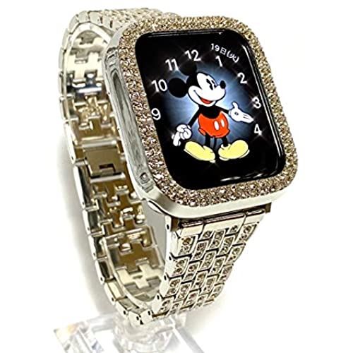 【Royce&Roland】 Apple Watch ジュエリーダイヤ バンド カバー セット シルバー アップルウォッチ Series 6 5 4 3 2 1 SE 対応 40mm