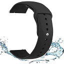 20mm 22mm時計バンド 簡単に取り付け取り外しの防水柔らかいシリコンスポーツ交換バンドスマートウォッチ交換用バンド 交換ベルト スポーツバンド高級シリコンバンド 専用スポーツバンド 通気 汚れ防止 水洗い可 ... black