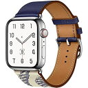 fullion AppleWatch 革レザーベルト バンド ストラップ アップルウォッチ カラー series 1/2/3/4/5/6/SE Apple Watch iwatch 革バンド コンパチブル 本革 本皮 レザー 交換 Single tour 38mm 40mm Stamp Blue(2)