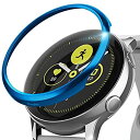 Galaxy Watch Active ケース/ギャラクシー ウォッチ アクティブ ケース スリム 保護カバー スマートウォッチ ケース 耐衝撃 ステインレス画面保護- Bezel ... Glossy Blue (GW-A-04)