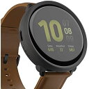 elkson と互換性があります Samsung Active 2 44mm 保護バンパーケースカバーミリタリーグレードブラック(2)