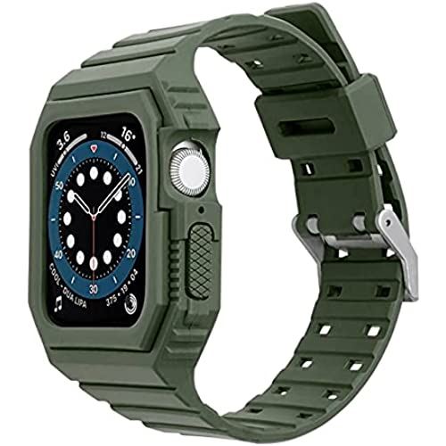 NikalaJP Apple Watch バンド ケース一体型 TPU 衝撃吸収 AppleWatch Series1/2/3/4/5 /6/SE対応 (42/44mm, グリーン) NikalaJP Apple Watch バンド ケース一体型 TPU 衝撃吸収 AppleWatch Series1/2/3/4/5 /6/SE対応 (42/44mm, グリーン)