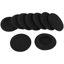 uxcell ヘッドセット ヘッドフォン用 カバー イヤーパッド クッション スポンジ ブラック OD60mm 10個セット