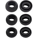 A-Focus イヤーピース イヤーチップ イヤホンカバー Galaxy Buds Pro用 交換用シリコン製イヤーピース SM-R190NZKAXJP用 S/M/L 3ペアセット ブラック(Black) ファントムブラック(Black)