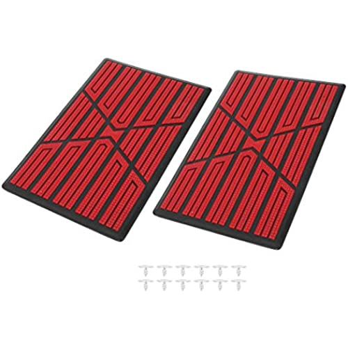 X AUTOHAUX フロアマット ペダルレストフットレスト カートラックフロアマット ユニバーサル ブラック ..