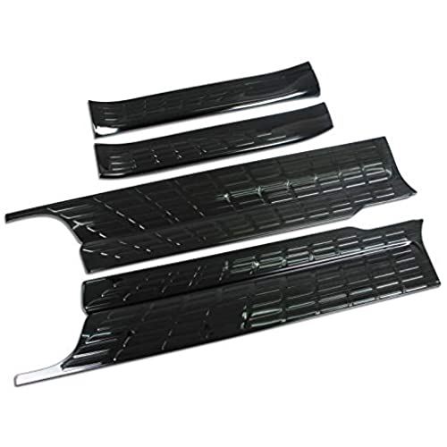 RUIQ トヨタ ヴォクシー 80系 VOXY 後期モデル/新型ノア NOAH(2017年7月〜) 専用 内装 ステンレスステップ ガーニッシュ サイドステップガーニッシュ Toyota Noah/VOXY 専用設計 黒色(2)