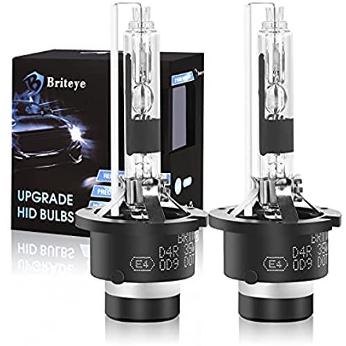 Briteye 車ヘッドライト D4R HIDバルブ 8000K 車検対応 12V 35W 純正交換用 HIDライト 高輝度【2021進化版】（2個入）