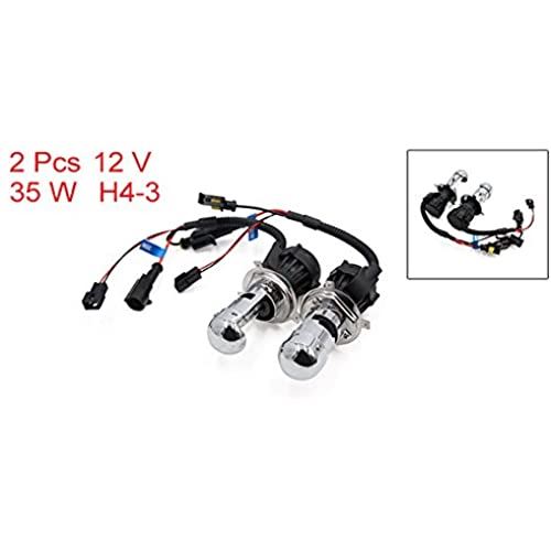 uxcell HID キセノンバルブ 35W H4-3 4300K HID バイキセノン Hi/Lo デュアル ビー...