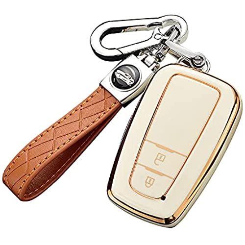 ontto トヨタ用 スマート キーケース キーカバー キーホルダー オシャレ 高級 傷防止 落ちにく C-HR プリウス 50系 新型 カローラ RAV4 50系 カムリ70系 ランドクルーザー プラド 150 ...