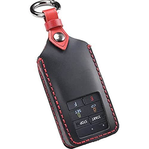 【smasol】トヨタ エンジンスターター カバー アルファード ノア80系 VOXY 80系 カローラ ハリア C-HR スマートキー エンジンスターター 本革 カバー キーケース エンジンスターター 保護ケース 専用設計（ブラック）