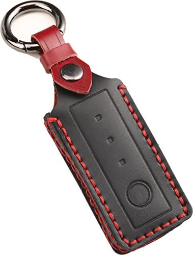 玄関ドア スマートキーケース 本革キーケース スマートコントロールキー 本革カバー (LIXILスマートキー用 ブラック)