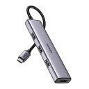 UGREEN USB-C ハブ 4*USB3.0ポート USB拡張 OTG機能対応 5Gbps高速転送 バスパワー Macbook タブレット ノートPC Mate 40 S20に適用 Windows Linux mac OSに対応 アルミケース(3)